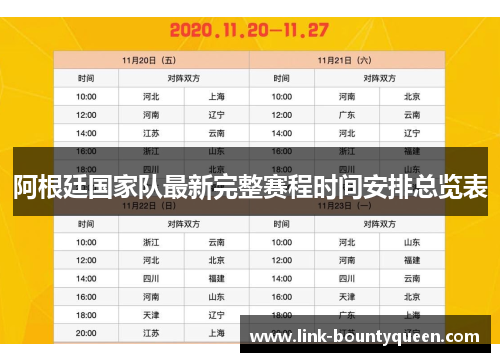 阿根廷国家队最新完整赛程时间安排总览表